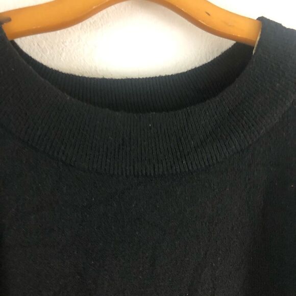 Democracy boatneck black sweater buttons on side size M - Picture 4 of 9